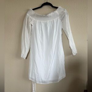 Express White Ruffled Blouse